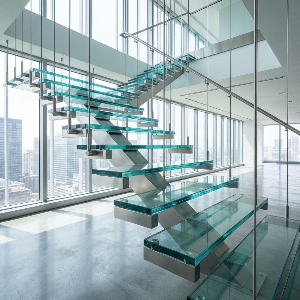 Antalya Cam Korkuluklu Merdiven Çözümleri - İz Merdiven Antalya